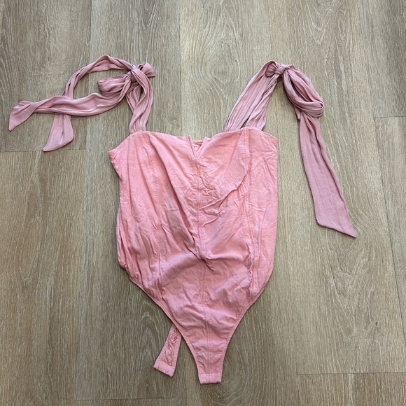 Free People Lola Bodysuit Pink - Picture 2 of 12
